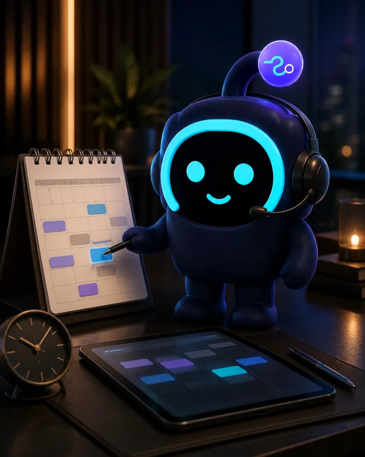 Sini agendando citas con un calendario