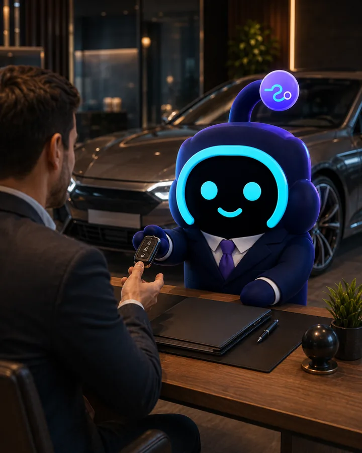 Sini cerrando la venta de un auto con un cliente